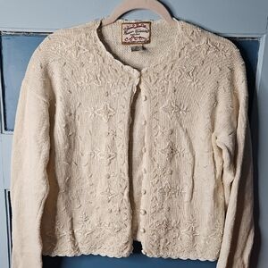 Heirloom Collectibles Petite Knit Sweater Cardigan
